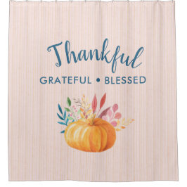 オレンジカボチャ賛美に感謝 シャワーカーテン