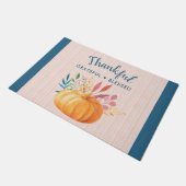 オレンジカボチャ賛美に感謝 ドアマット (アングル)