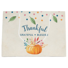 オレンジカボチャ賛美に感謝 ラージペーパーバッグ