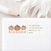 オレンジカボチャ賛美ン感謝祭 ラベル (インサイチュ)