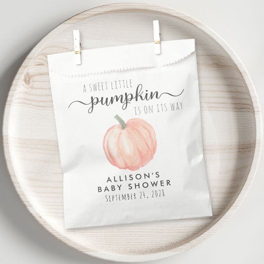 オレンジカボチャ赤ちゃんシャワーありがとう フェイバーバッグ