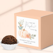 オレンジカボチャ赤ちゃんシャワーありがとう フェイバーボックス