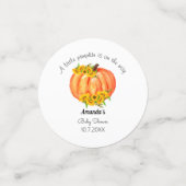 オレンジカボチャ赤ちゃんシャワーフローラ コンフェッティ (スモール正面)