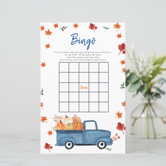 オレンジカボチャ青トラック赤ちゃんシャワービンゴゲーム (スタンド正面)