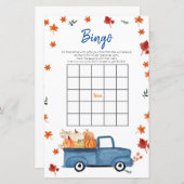 オレンジカボチャ青トラック赤ちゃんシャワービンゴゲーム (正面/裏面)