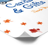 オレンジカボチャ青ヴィンテージトラック水色の好意 ポスター (角)