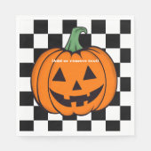 オレンジカボチャ顔ペーパーナプキン スタンダードランチョンナプキン (正面)