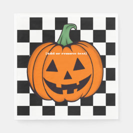 オレンジカボチャ顔ペーパーナプキン スタンダードランチョンナプキン