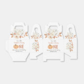 オレンジカボチャ1歳の誕生日素朴フローラ フェイバーボックス (折り畳みなし)