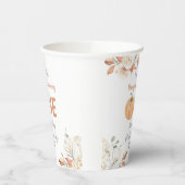 オレンジカボチャ1歳の誕生日素朴フローラ 紙コップ (左)