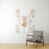 オレンジカボチャ1stバースデー素朴フローラへようこそ タペストリー (インサイチュ)