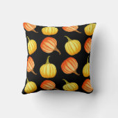 オレンジカボチャ：シームレスな水の色のパターン。 クッション (裏面)