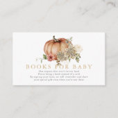 オレンジカボチャ&ダリア赤ちゃんシャワーブックリクエスト エンクロージャーカード (正面)