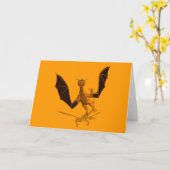 オレンジカボチャ・ドラゴン カード (黄色い花)