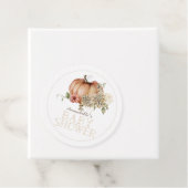 オレンジカボチャ&ホワイトダリアベビーシャワー フェイバータグ (インサイチュ)