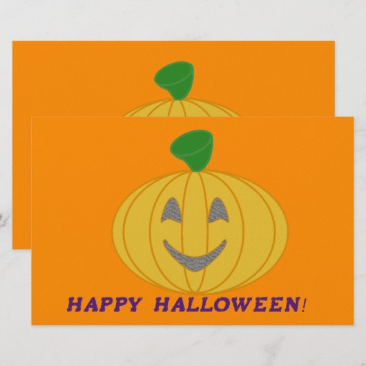 オレンジカボチャ 便箋 (正面/裏面)