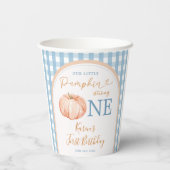 オレンジカボッキンボホブルーギンガム1st誕生日 紙コップ (裏面)