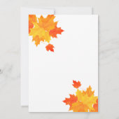 オレンジカボンプキンサンクスギビングディナーフローラ 招待状 (裏面)