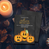 オレンジカボンプキンスハロウィーン誕生日パーティー 招待状