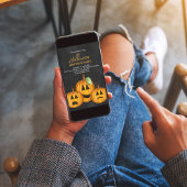 オレンジカボンプキンスハロウィーン誕生日パーティー 招待状