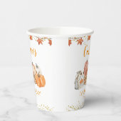 オレンジカボンプキンパッチ秋誕生日紙カップ 紙コップ (左)