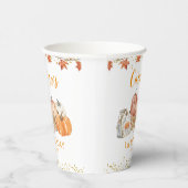 オレンジカボンプキンパッチ秋誕生日紙カップ 紙コップ (右)