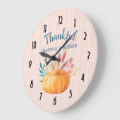 オレンジカボ賛美チャで感謝 ラージ壁時計 (傾斜)