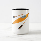 オレンジカヤックとオール ツートーンマグカップ (中央)