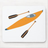 オレンジカヤックとオール マウスパッド (正面)