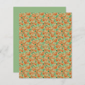 オレンジカラフルとグリーンペイズリースクラップブック紙 (正面/裏面)