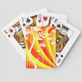 オレンジカラフルと黄色のトランプ トランプ