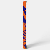 オレンジカラフル色と青のフラクタル SAMSUNG GALAXYケース (左側面)