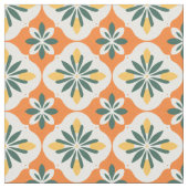 オレンジカラフル色のタイル模様 ファブリック (クローズアップ)