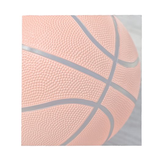 オレンジカラフル色のバスケットボール ノートパッド (正面)