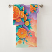 オレンジカラフル色 バスタオルセット (インサイチュ)