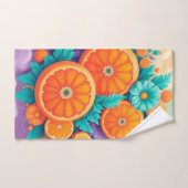 オレンジカラフル色 バスタオルセット (ハンドタオル)