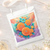 オレンジカラフル色 フェイバーバッグ (クリップ留めされた状態)