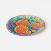 オレンジカラフル色 ペーパープレート (アングル)