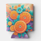 オレンジカラフル色 缶クーラー (裏面)