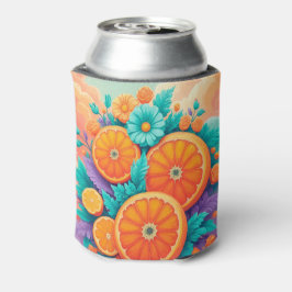 オレンジカラフル色 缶クーラー