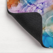 オレンジカラフル、紫、ピンク、青抽象芸術アート マウスパッド (コーナー)