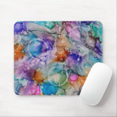 オレンジカラフル、紫、ピンク、青抽象芸術アート マウスパッド (マウス)