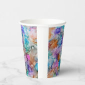 オレンジカラフル、紫、ピンク、青抽象芸術アート 紙コップ (右)