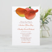 オレンジカラリリー結婚式招待状 招待状 (スタンド正面)