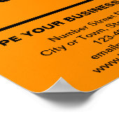 オレンジカラースモールポスターのビジネスブランド ポスター (角)