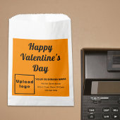 オレンジカラービジネスブランド；バレンタイン；紙バッグ フェイバーバッグ