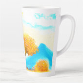 「オレンジカラー自然」かわいい写真。買今 カフェラテマグ (右)