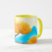 「オレンジカラー自然」かわいい写真。買今 マグカップ (正面右)