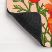 オレンジカリフォルニアポピープリント マウスパッド (コーナー)