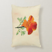 オレンジカリフォルニアポピー アクセントクッション (正面(垂直))